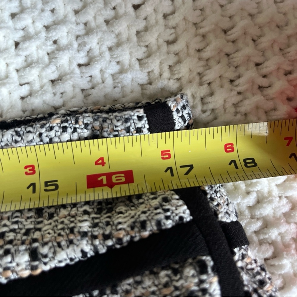 Ann Taylor Black White Pencil Skirt Sz 12 Business Casual, Classic - Picture 9 of 11